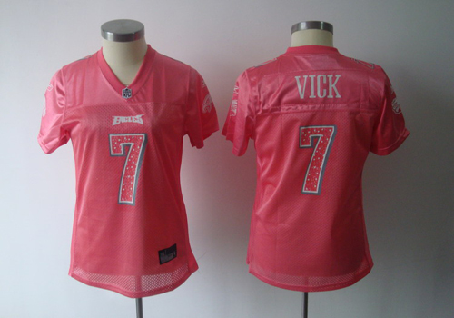 Eagles #7 Michael Vick Red Women's Sweetheart Stitched NFL Jersey - Click Image to Close